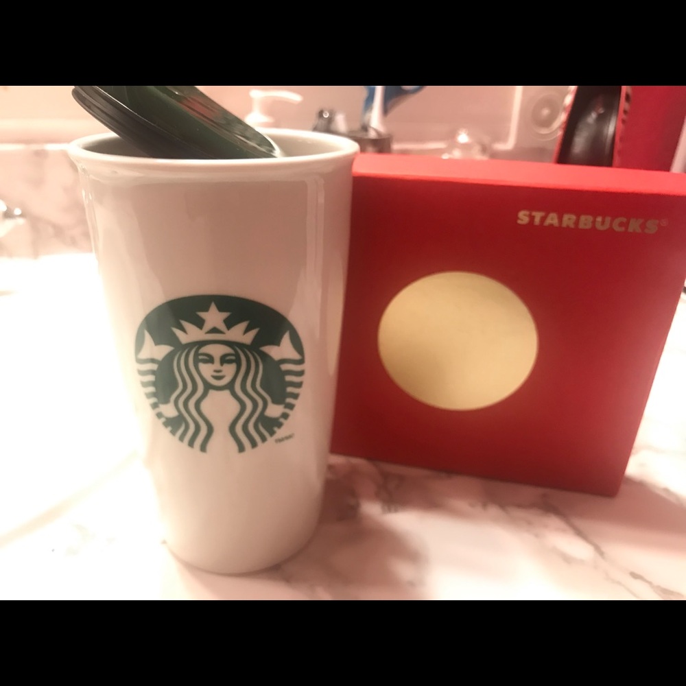 Starbucks Ceramic Tumbler with Lid & gift box